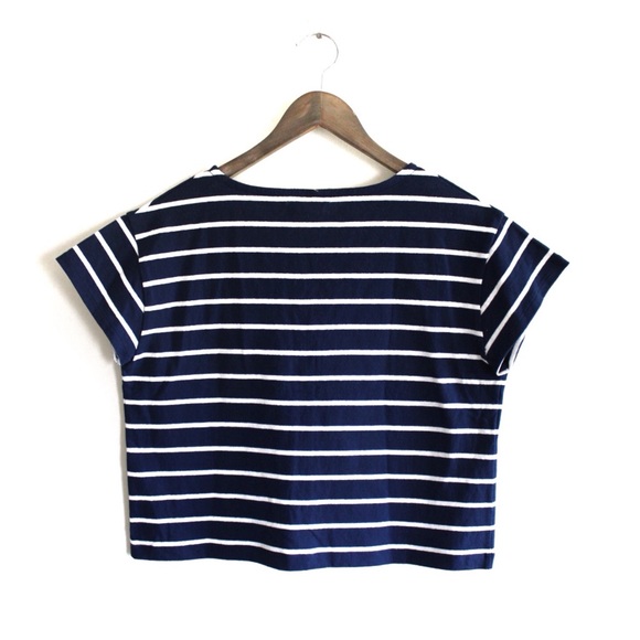 NWOT Madewell V-Neck Button-Front Boxy-Crop Tee S - Picture 7 of 8